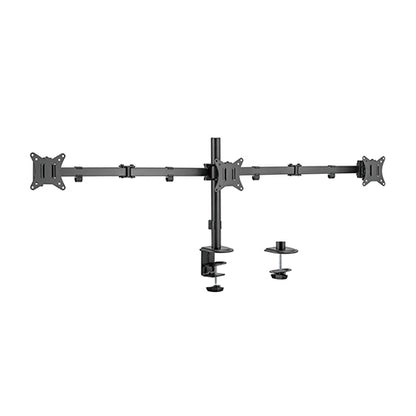 Brateck Triple-Monitor Steel Articulating Monitor Mount Fit Most 17'-27' Monitor Weight Capacity (per screen):7kg, VESA: 75x75,100x100(Black) ï¼ˆLSï¼‰