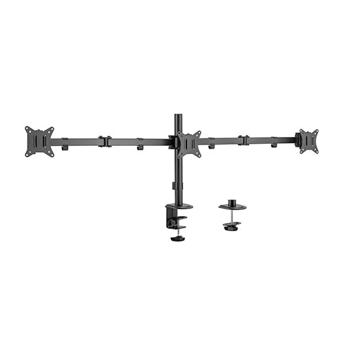 Brateck Triple-Monitor Steel Articulating Monitor Mount Fit Most 17'-27' Monitor Weight Capacity (per screen):7kg, VESA: 75x75,100x100(Black) ï¼ˆLSï¼‰