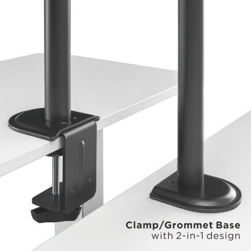 Brateck Triple-Monitor Steel Articulating Monitor Mount Fit Most 17'-27' Monitor Weight Capacity (per screen):7kg, VESA: 75x75,100x100(Black) ï¼ˆLSï¼‰