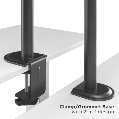 Brateck Triple-Monitor Steel Articulating Monitor Mount Fit Most 17'-27' Monitor Weight Capacity (per screen):7kg, VESA: 75x75,100x100(Black) ï¼ˆLSï¼‰