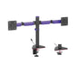 Brateck LDT89-C024L Matte Black Amethyst Articulating RGB Lighting Gaming Dual Monitor Arm, Fit Screen Size: 17'-32' (LS)