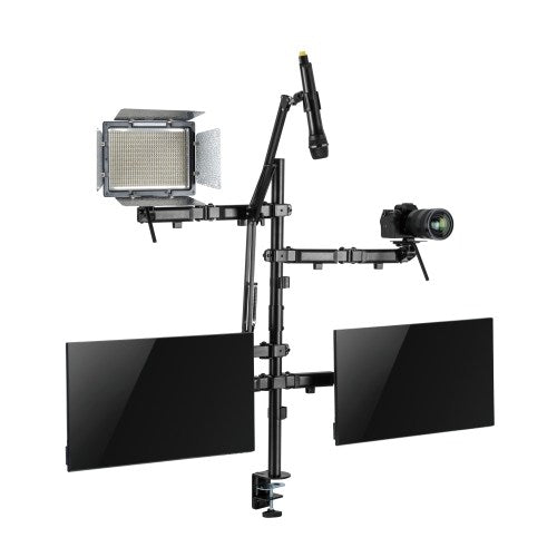Brateck Dual-Monitor All-in-One Studio Setup Desktop Mount Fit17'-32' Weight Capacity Up to 9kg, Fit Curved Monitor (LS)