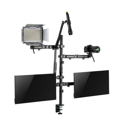 Brateck Dual-Monitor All-in-One Studio Setup Desktop Mount Fit17'-32' Weight Capacity Up to 9kg, Fit Curved Monitor (LS)