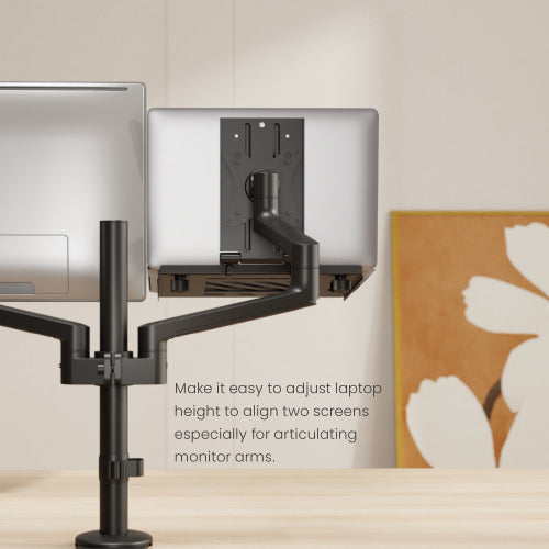 Brateck Adjustable Laptop Tray For Monitor Arms Fits12-17'  with standard 75x75 VESA plate (LS)