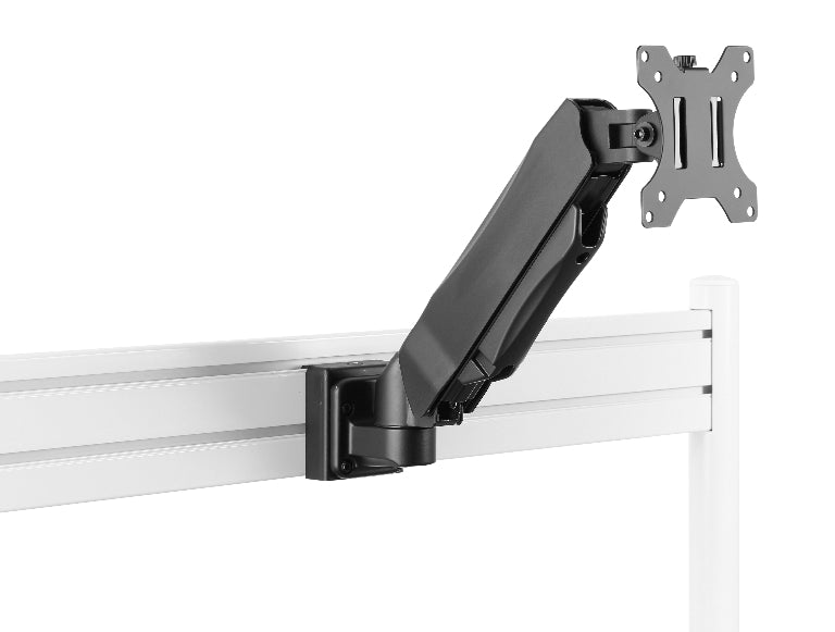 Brateck Slatwall Gas Spring Monitor Arm, Effortless Monitor Height Adjustment with Gas Spring, for 13'-27' Screen, Up to 6.5kg/Screen (LS)
