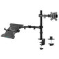mbeatÂ® Dual-Screen Articulating Monitor Arm with Interchangeable Laptop Holder