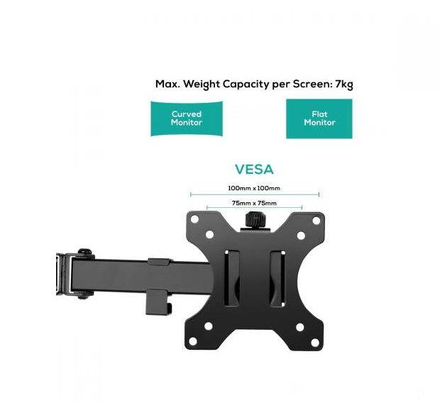 mbeatÂ® activiva Triple-Screen Articulating Monitor Arm Ideal for a seamless triple monitor setup (13'-27'), it offers flexible positioning