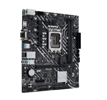 ASUS H610M PRIME H610M-D D4-CSM Intel LGA 1700 mATX Motherboard, DDR4 64GB, PCIe4.0, M.2, 1Gb Ethernet, HDMI, D-SUB, USB3.2 Gen1, SATA 6Gbps,