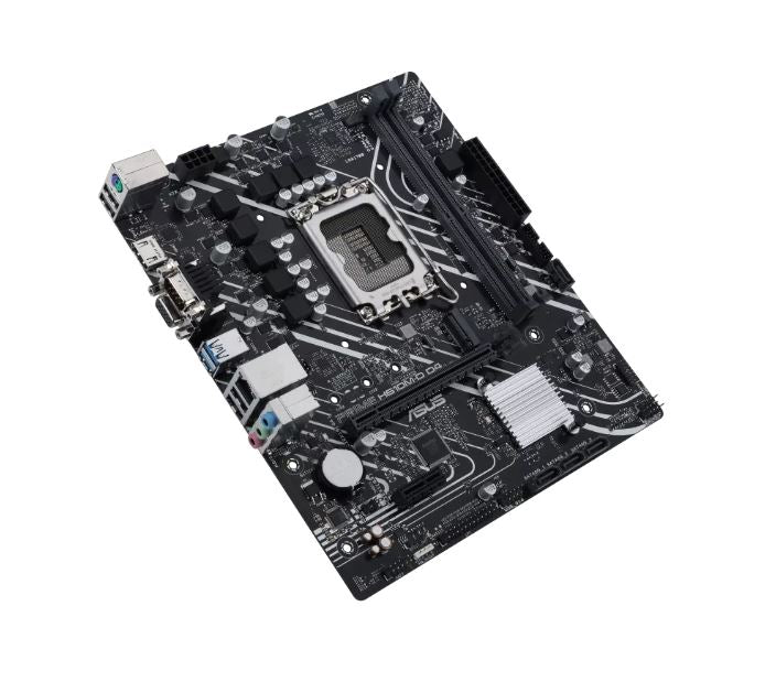 ASUS H610M PRIME H610M-D D4-CSM Intel LGA 1700 mATX Motherboard, DDR4 64GB, PCIe4.0, M.2, 1Gb Ethernet, HDMI, D-SUB, USB3.2 Gen1, SATA 6Gbps,