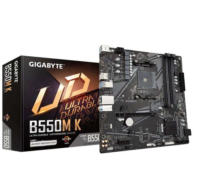 Gigabyte B550MK AMD AM4 M-ATX Motherboard 4x DDR4~128GB,1x PCIe x16, 1 x PCIe x1