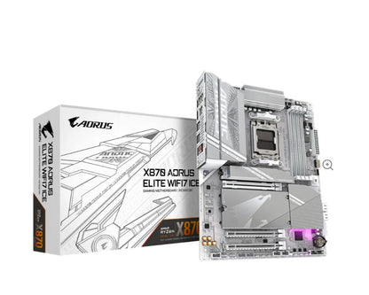 Gigabyte X870 AORUS ELITE WF7 ICE AMD AM5 ATX Motherboard 4x DDR5~256GB,3x PCIe