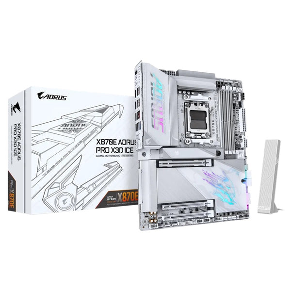 Gigabyte X870E A PRO X3D ICE: AM5, DDR5 256GB, ALC1220, 5GbE LAN, Q-Flash, Smart Backup, GCC, ATX, Win11, Ryzen 7000â€“9000