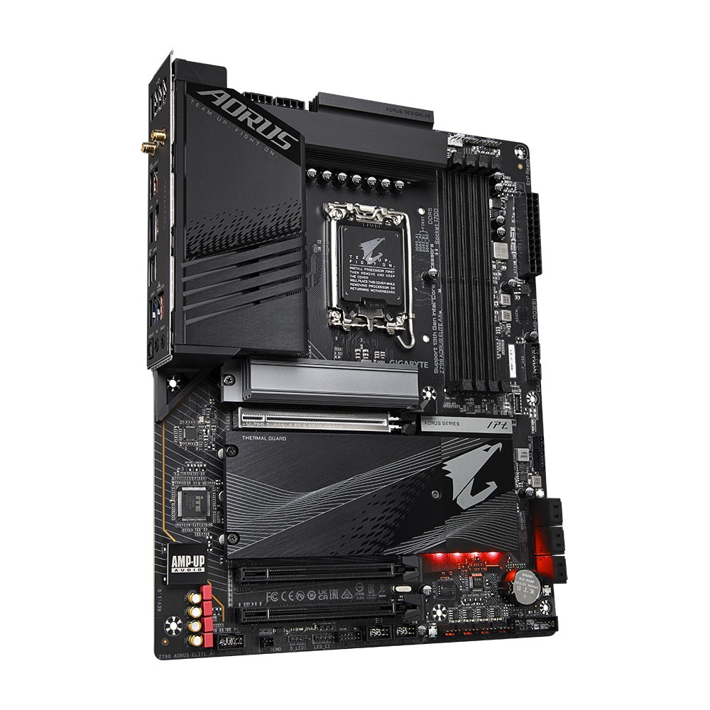 Gigabyte Z790 AORUS ELITE AX 1.0 Intel LGA 1700 ATX Motherboard, 4x DDR5 ~128GB, 3x PCI-E x16, 4x M.2, 6x SATA,  5x USB 3.2, 1x USB-C, 4x USB 2.0