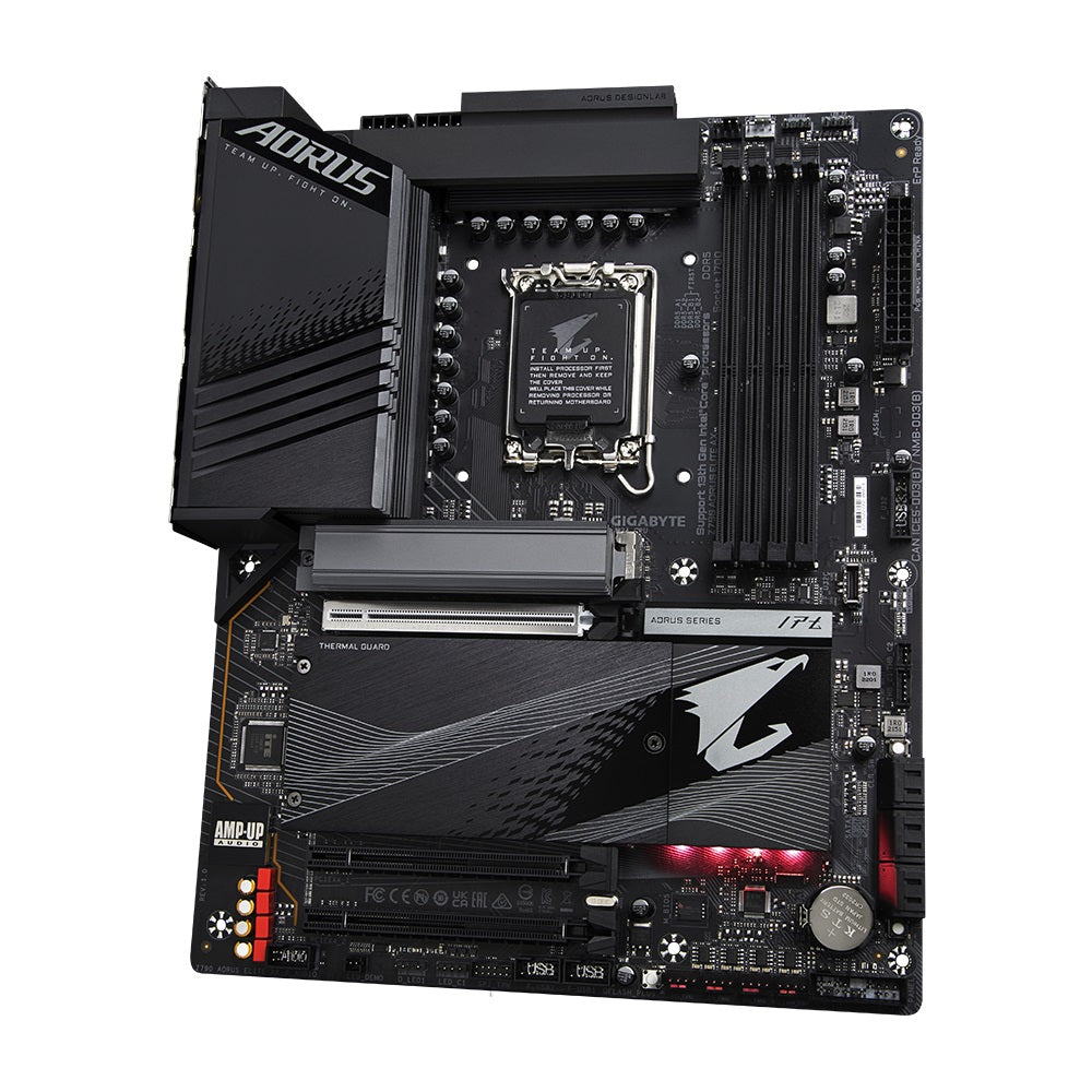 Gigabyte Z790 AORUS ELITE AX 1.0 Intel LGA 1700 ATX Motherboard, 4x DDR5 ~128GB, 3x PCI-E x16, 4x M.2, 6x SATA,  5x USB 3.2, 1x USB-C, 4x USB 2.0