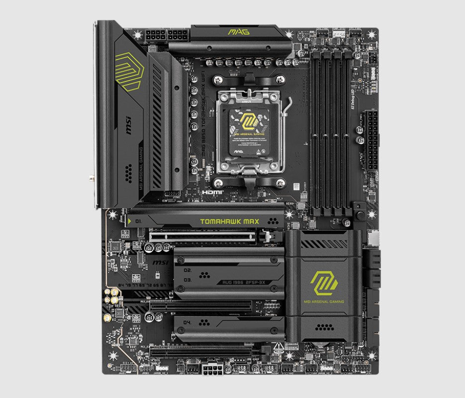 MSI MAG B850 TOMAHAWK MAX WIFI, AMD B850. 4x DDR5 256GB, 1x HDMI, 3x PCI-E x16 slot, 4x M.2, 8x USB 2.0, Wi-Fi 7