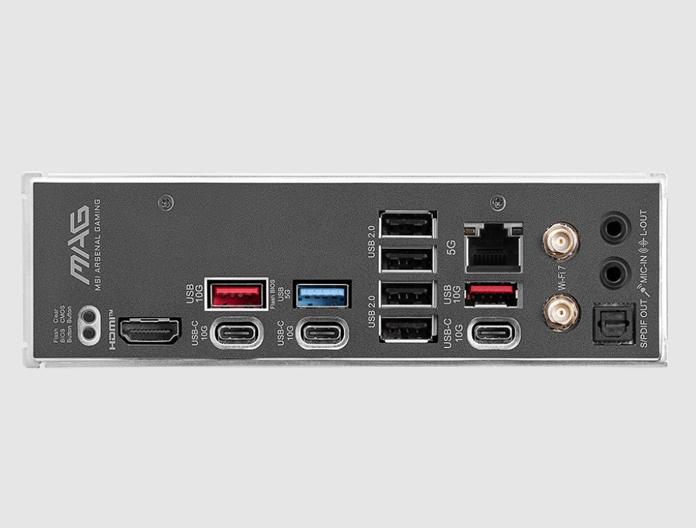 MSI MAG B850 TOMAHAWK MAX WIFI, AMD B850. 4x DDR5 256GB, 1x HDMI, 3x PCI-E x16 slot, 4x M.2, 8x USB 2.0, Wi-Fi 7