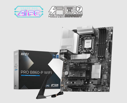 MSI PRO B860-P WIFI, INTEL B860, 4x DDR5 256GB, 1x HDMI, 4x PCI-E x16, 3x M.2, 4x SATA, 8x USB 2.0, IntelÂ® Wi-Fi 7