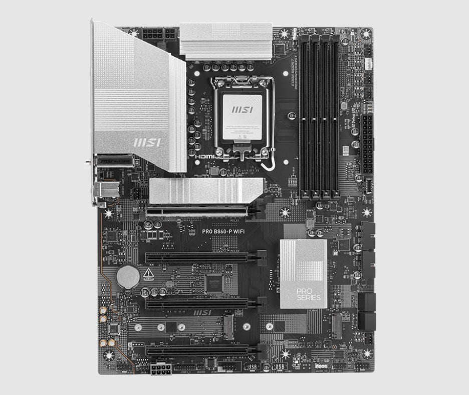 MSI PRO B860-P WIFI, INTEL B860, 4x DDR5 256GB, 1x HDMI, 4x PCI-E x16, 3x M.2, 4x SATA, 8x USB 2.0, IntelÂ® Wi-Fi 7