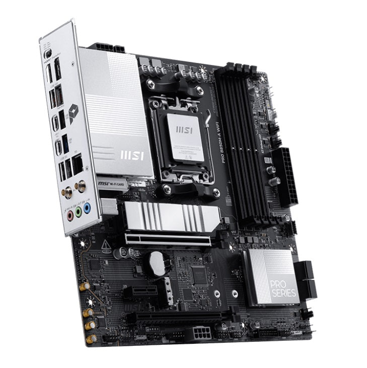 MSI PRO B850M-A WIFI, AM5, 4x DDR5 256GB, 1x HDMI, 1x PCI-E x16 slot, 3x M.2,4x USB2.0, 3x USB C, Wi-Fi 7