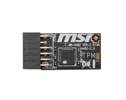 MSI TPM 2.0 Module (MS-4462) SPI Interface, 12-1 Pin, Supports MSI Intel 400 Series Motherboards and MSI AMD 500 Series Motherboards