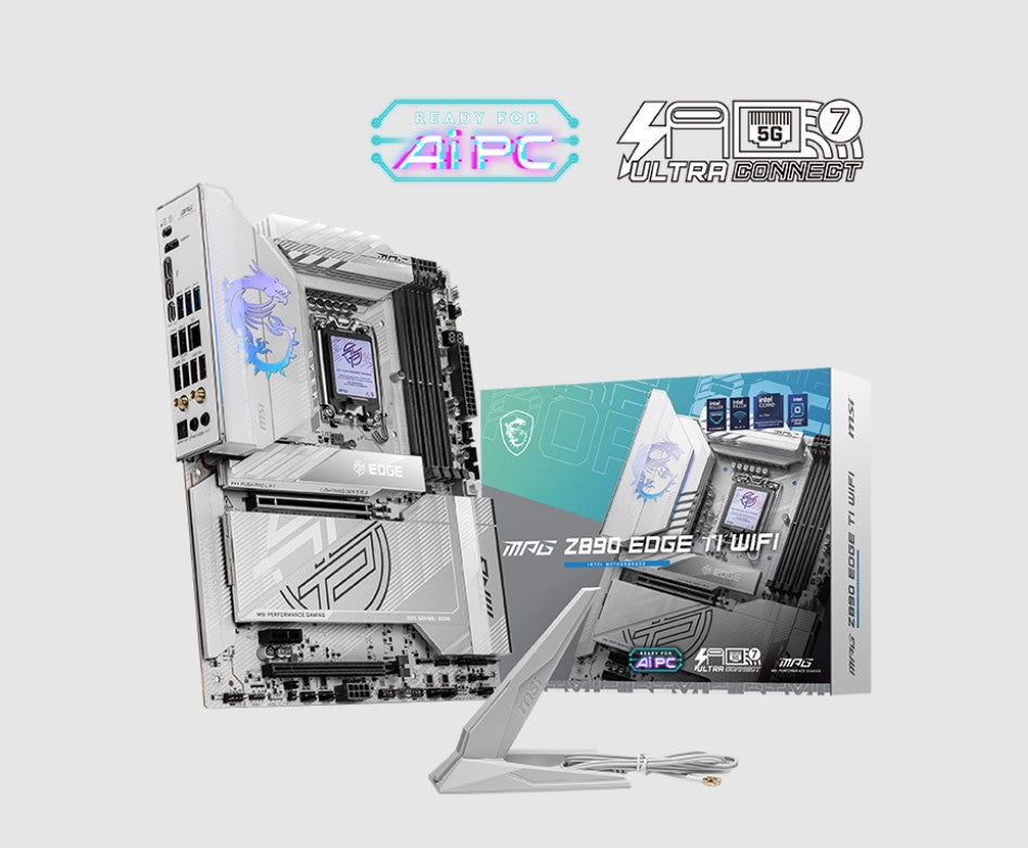 MSI MPG Z890 EDGE TI WIFI, INTEL Z890, 4x DDR5 256GB, 1x HDMI, 2x PCI-E x16 slot, 1x PCI-E x1, 5x M.2, 5x  USB 2.0, IntelÂ® Killerâ„¢ BE1750x Wi-Fi 7 (LS