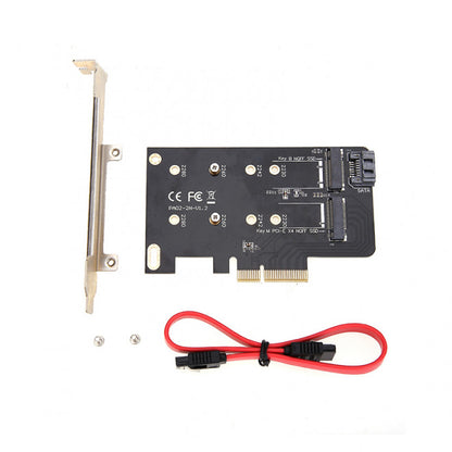 Simplecom EC412 Dual M.2 (B Key and M Key) to PCI-E x4 and SATA 6G Expansion Car