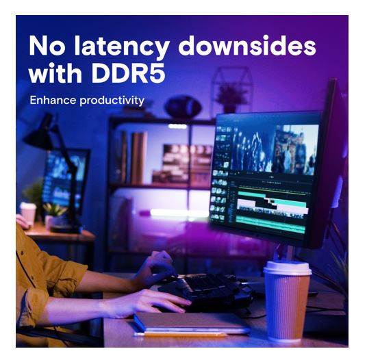 Crucial 64GB (1x64GB) DDR5 UDIMM 5600MHz CL46 Desktop PC Memory