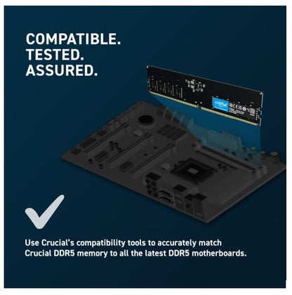 Crucial 8GB (1x8GB) DDR5 UDIMM 4800MHz CL40 Desktop PC Memory