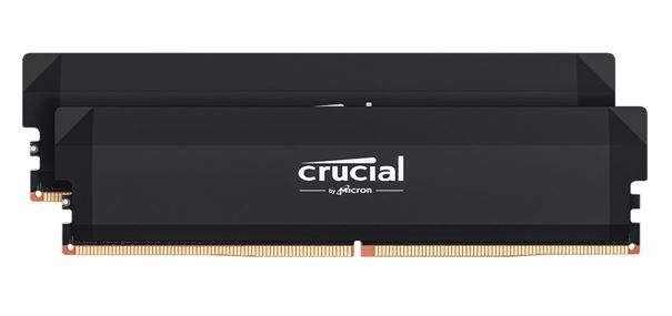 Crucial Pro 32GB (2x16GB) DDR5 UDIMM 6400MHz CL32 Black Heat Spreader Overclocking Support Intel XMP AMD Ryzen Desktop PC Gaming Memory