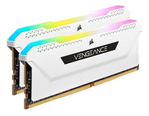Corsair Vengeance RGB PRO SL 32GB (2x16GB) DDR4 3200Mhz C16 White Heatspreader Desktop Gaming Memory