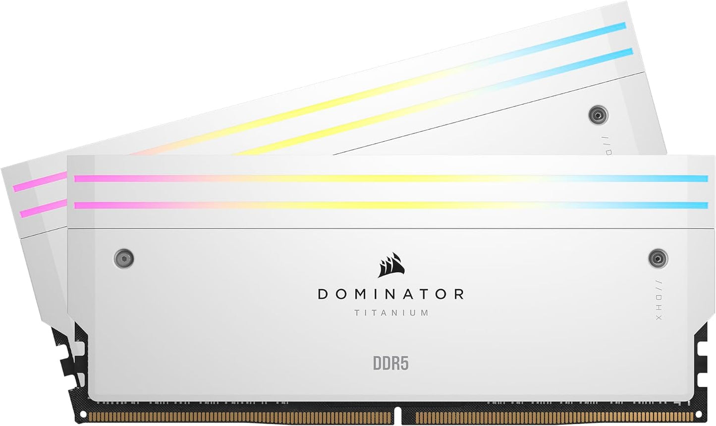 Corsair Dominator Titanium RGB 64GB (2x32GB) DDR5 DRAM 6000MT/s CL30 Intel XMP Memory Kit â€” White