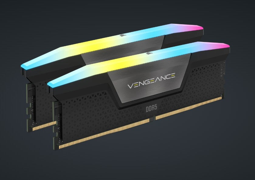 Corsair Vengeance RGB 16GB (2x8GB) DDR5 DRAM 5200MT/s CL40 Memory Kit â€” Black