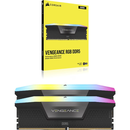 Corsair Vengeance RGB 64GB (2x32GB) DDR5 DRAM 6400MT/s CL42 Intel XMP Memory Kit