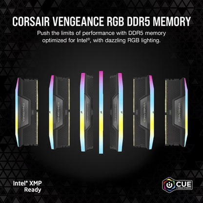 Corsair Vengeance RGB 64GB (2x32GB) DDR5 DRAM 6400MT/s CL42 Intel XMP Memory Kit