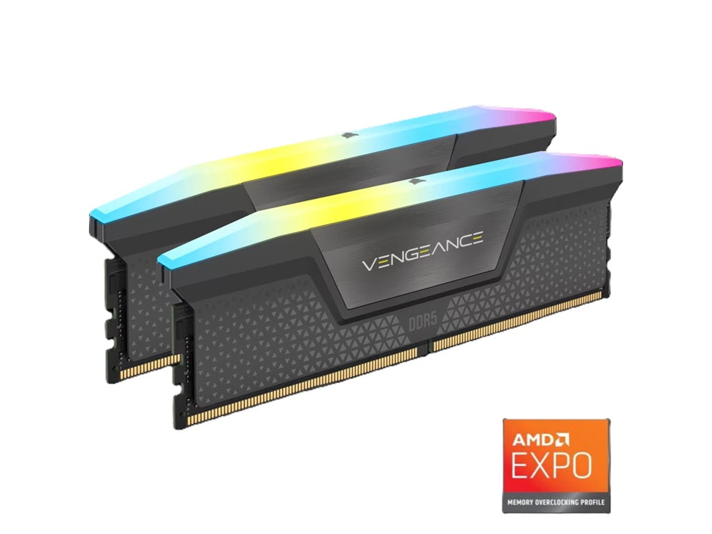Corsair Vengeance RGB 64GB (2 x 32GB) 288-Pin PC RAM DDR5 6000 (PC5 48000) Desktop Memory