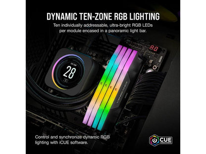 Corsair Vengeance RGB 64GB (2 x 32GB) 288-Pin PC RAM DDR5 6000 (PC5 48000) Desktop Memory