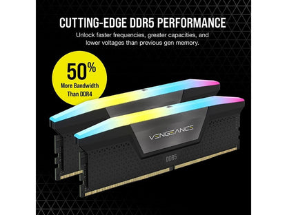 Corsair Vengeance RGB 64GB (2 x 32GB) 288-Pin PC RAM DDR5 6000 (PC5 48000) Desktop Memory