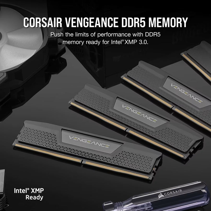 Corsair Vengeance 64GB (2x32GB) DDR5 DRAM 6400MT/s CL42 Intel XMP Memory Kit - Black