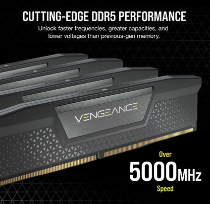 Corsair VENGEANCE® RGB 192GB (4x48GB) DDR5 DRAM 5200MT/s CL38 Memory Kit — Bl