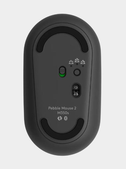 Logitech Pebble M350S Wireless Optical Mouse Graphite 1000 dpi  Bluetooth Low En