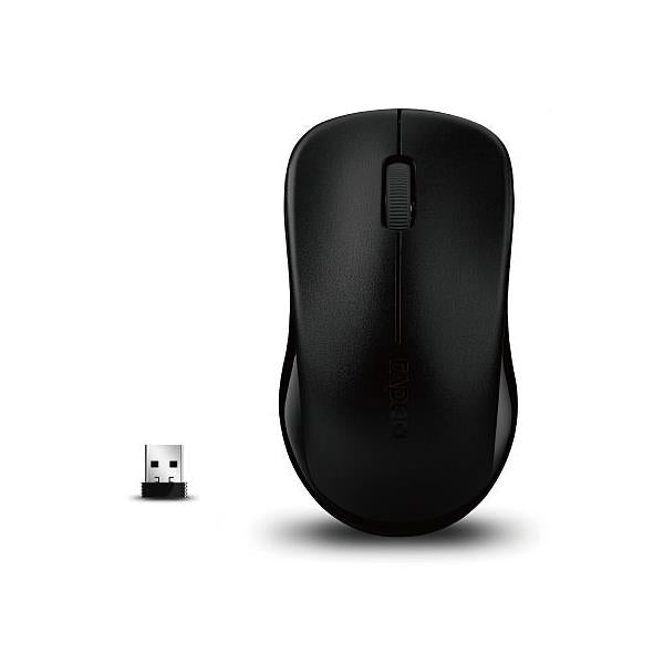 RAPOO 1620 2.4G Wireless Mouse Black, 1000 DPI, Long Battery. Retail Pack