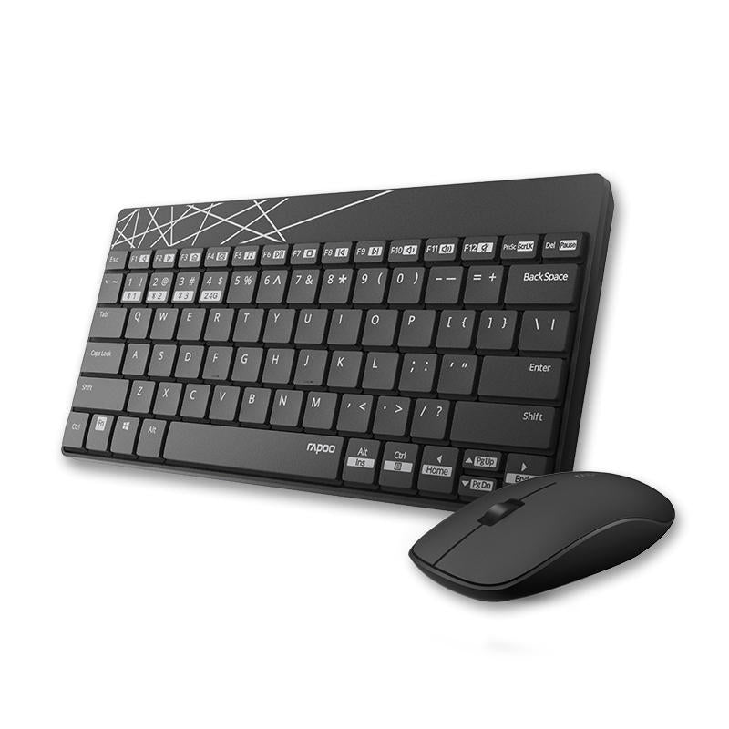 RAPOO 8000M Compact Wireless Multi-mode Bluetooth, 2.4Ghz, 3 Device Keyboard and