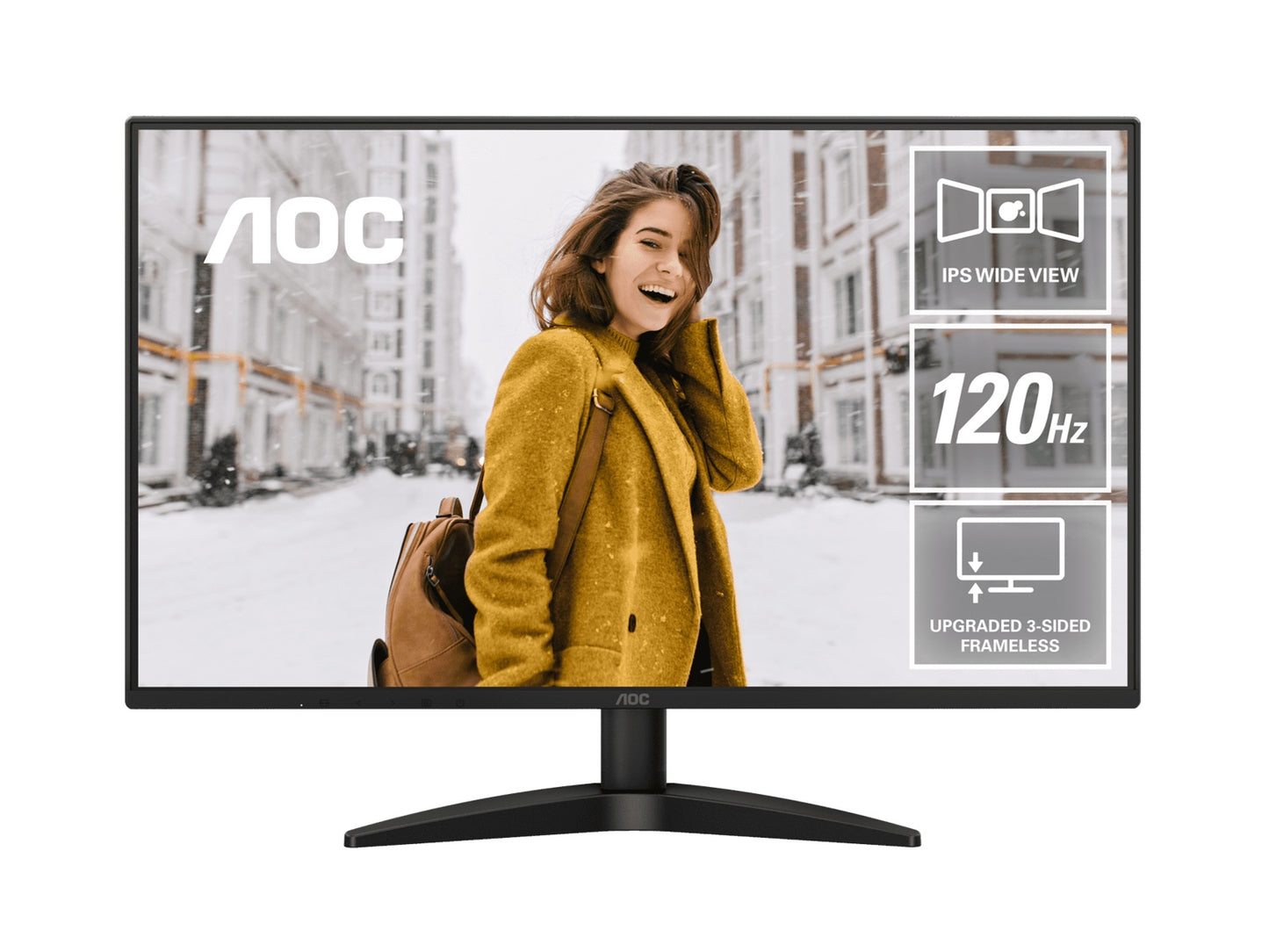 AOC 27' 120Hz 1920 × 1080 (FHD), 300 cd/m2,  VGA × 1, HDMI 1.4 × 1 1ms Adapti