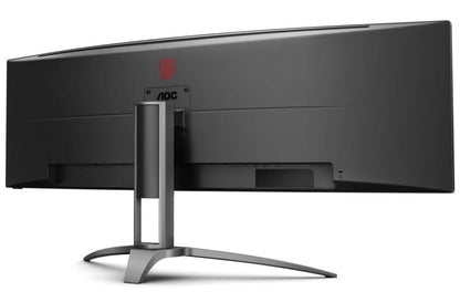 AOC 49' Curved 1800R, 5120X1440 DQHD, 32:9, Adaptive Sync, HDR 400,1ms, 165Hz ,3x HDMI,1x DP,USB-C , Speaker, HAS, KVM ultra wide monitor