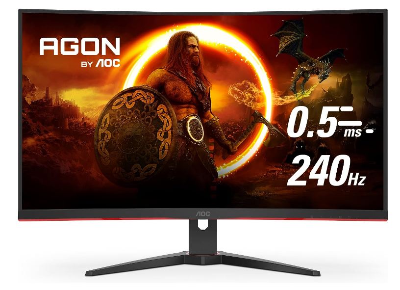 AOC 32" Curved 240Hz 0.5ms FHD Gaming Monitor with FreeSync Premium