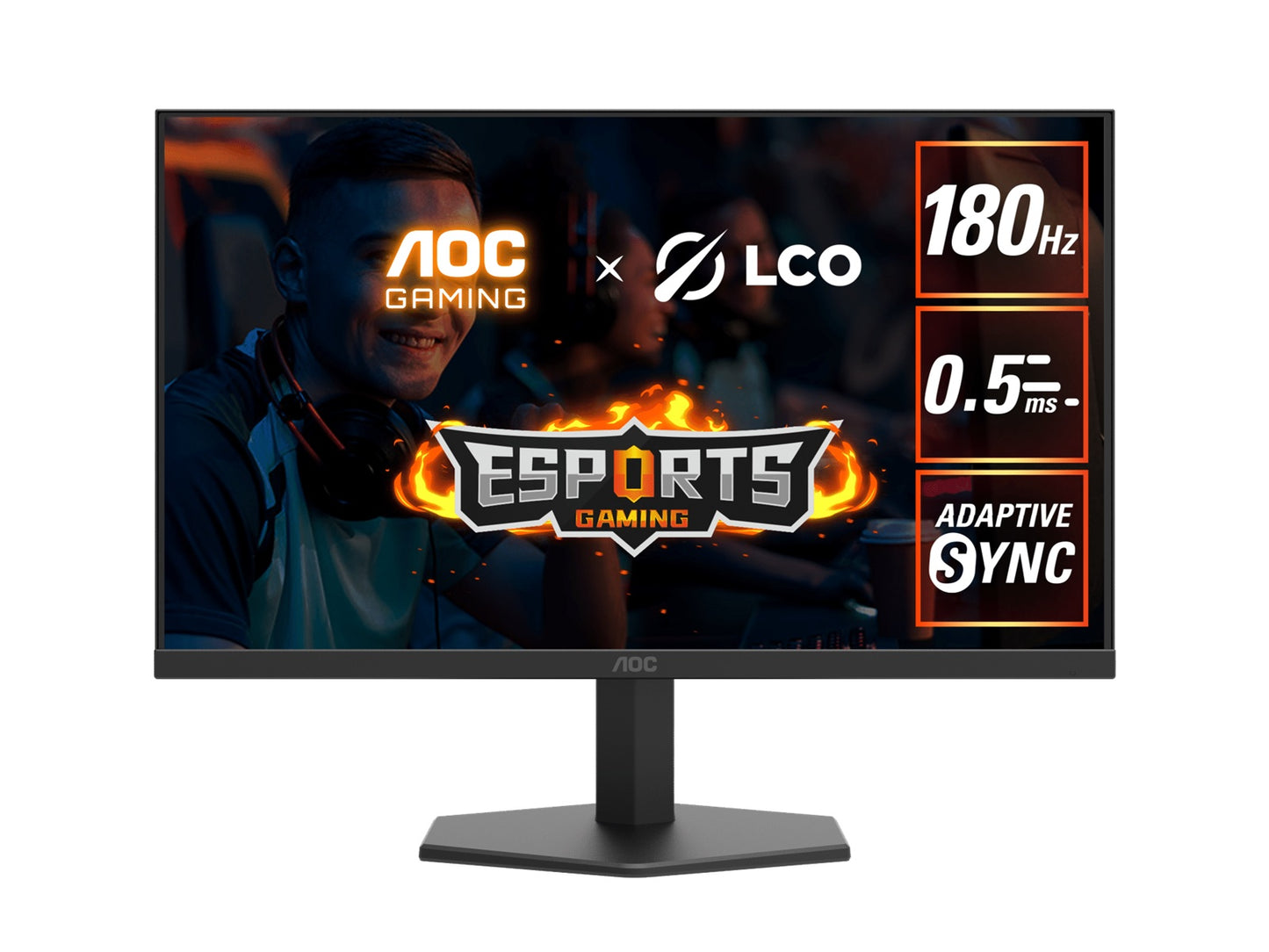 AOC 27'QHD,IPS,180Hz,1ms GtG / 0.5ms MPRT,HDR10,1H1DP, normal stand,Adaptive Syn