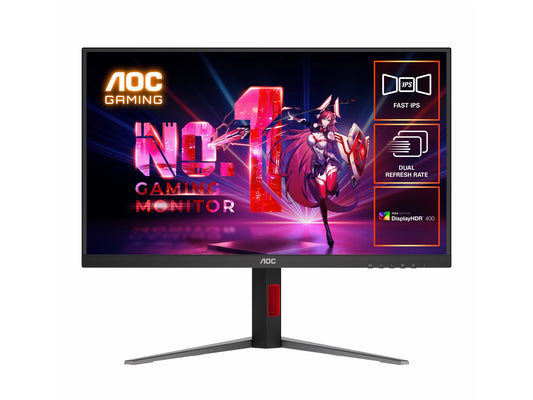 AOC 27' Fast IPS U27G4: 3840Ã—2160@160Hz, 1920 Ã— 1080 @ 320Hz, 0.5ms MPRT, HDR, sRGB 127%, DCI-P3 99%, HDMI 2.1, DP 1.4, ergonomic stand, VESA 100mm