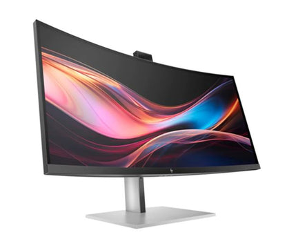 HP Series 7 Pro 734PM 34' Curved 3K WQHD Thunderbolt IPS Conferencing Monitor 3440x1440 21:9 5ms Height Adjust Tilt Swivel Pivot Webcam Speaker USB-C