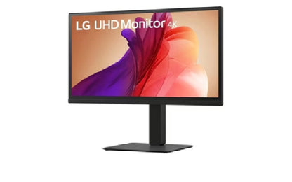 LG 27' IPS UHD 4K Monitor with 90% DCI-P3 and HDR10 support, 3840x2160, 300 nits, 5ms, Height/Pivot/Tilt/Swivel adjustable, 3-side borderless