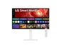 LG 27' 4K UHD IPS Smart Monitor with webOS, USB-C (65W PD), AirPlay 2, Bluetooth, DCI-P3 90%, Magic Remote support, and full ergonomic stand